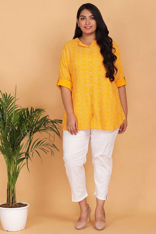 Classic Yellow Printed Shirt