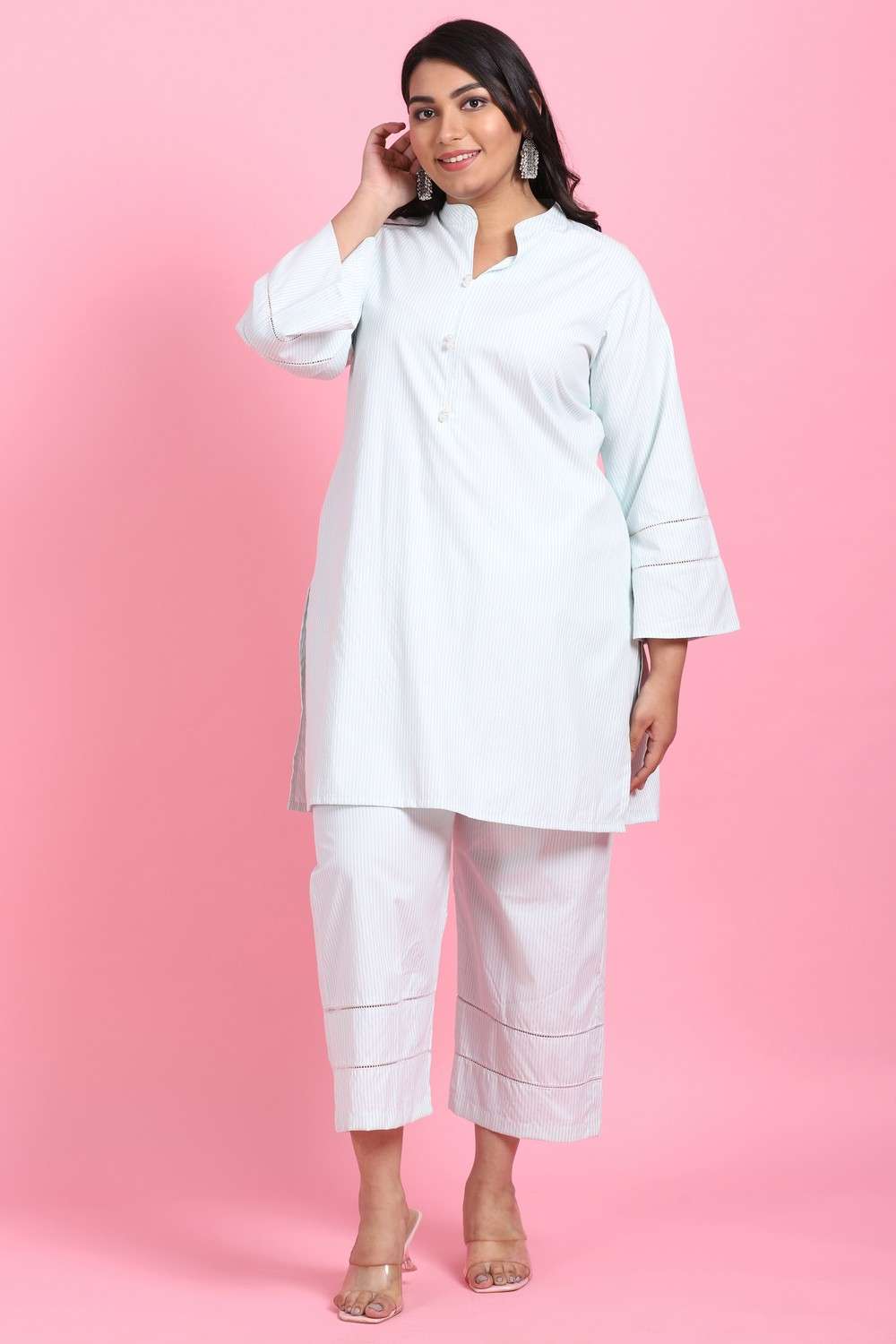 Stylish Stripes Kurta Palazzo Set