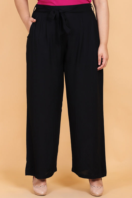 Black Solid Trouser