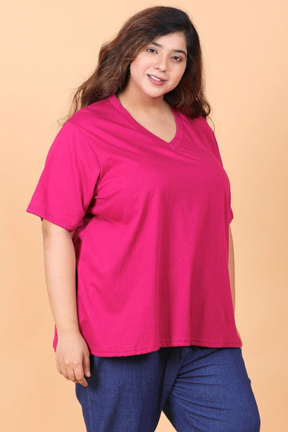 Plum Solid T-Shirt