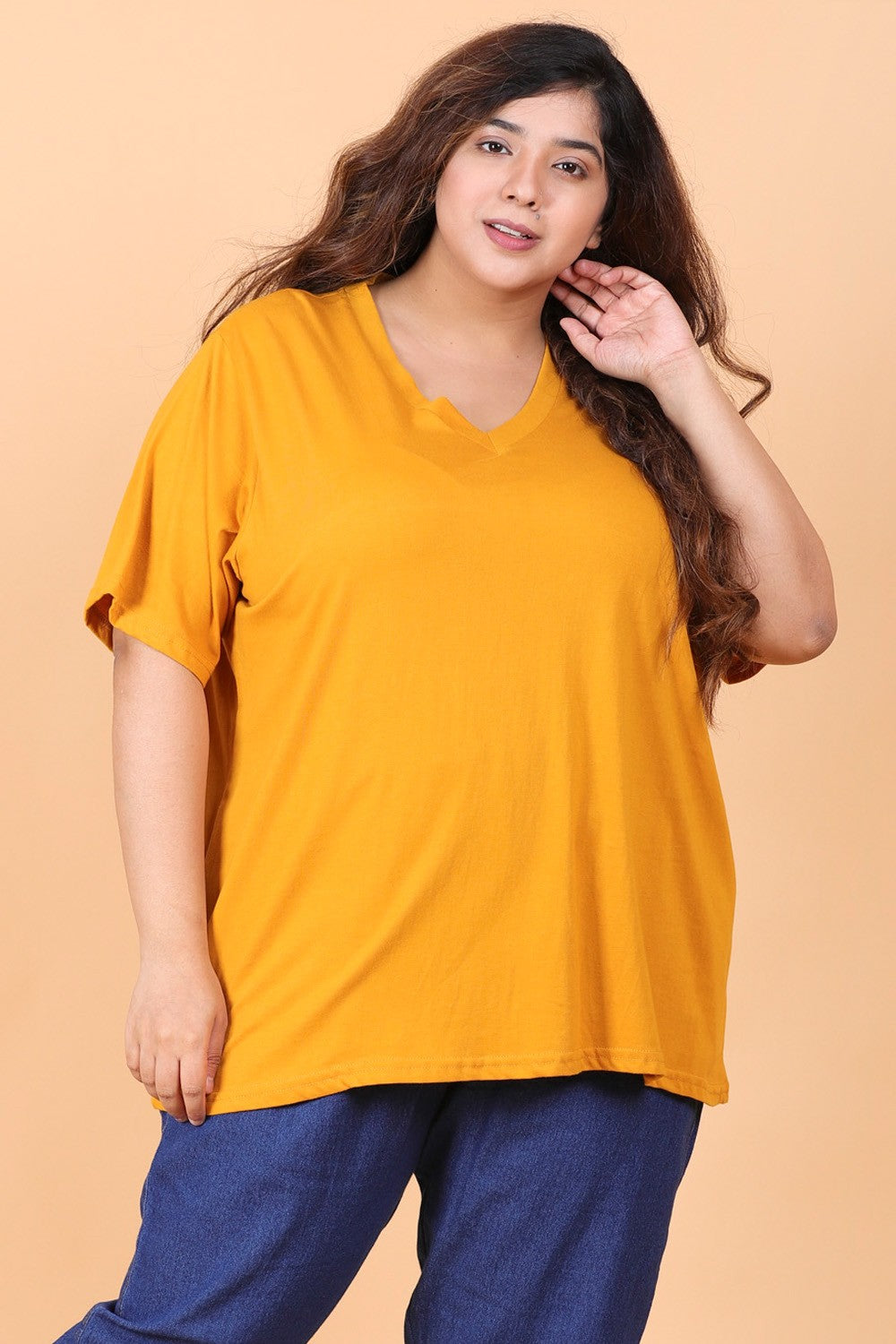 Mustard Solid T-Shirt