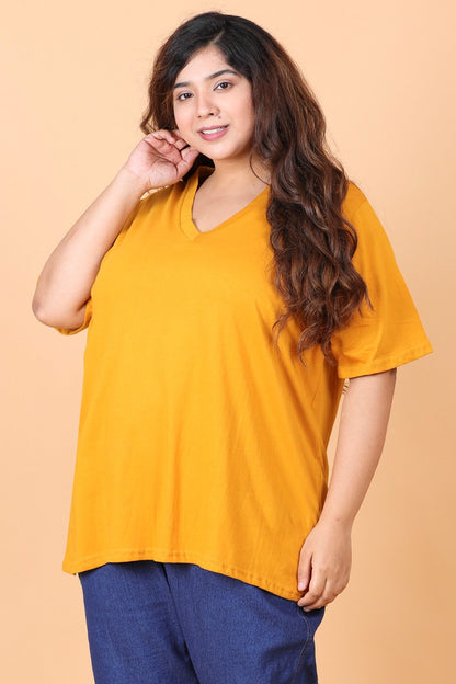 Mustard Solid T-Shirt