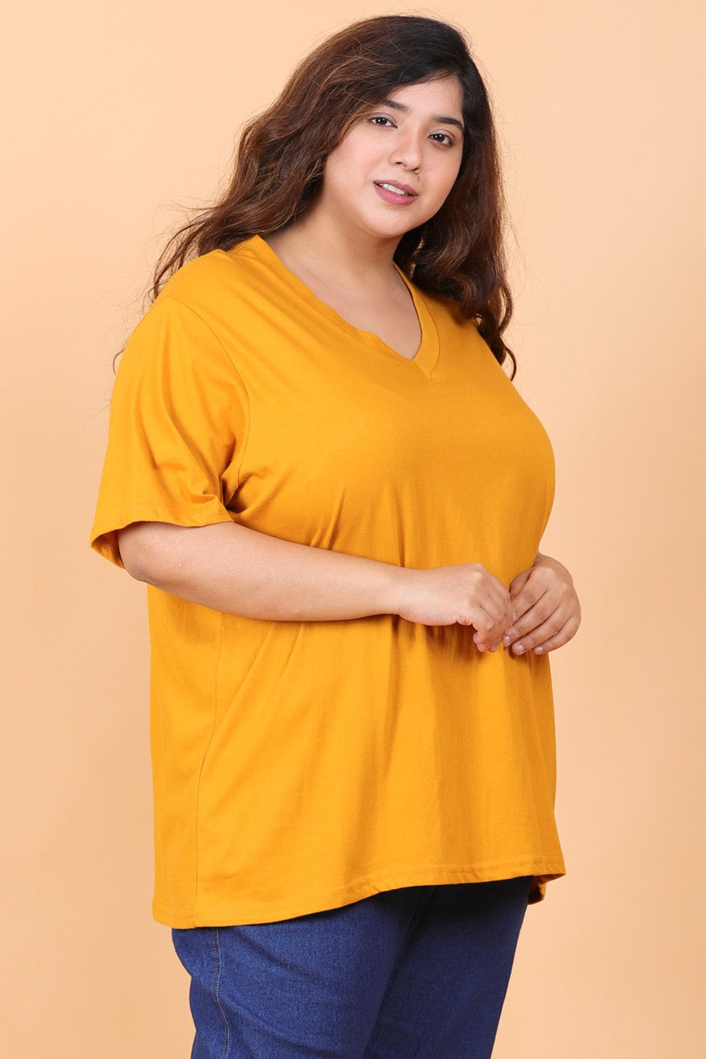 Mustard Solid T-Shirt