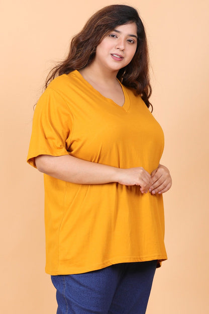 Mustard Solid T-Shirt