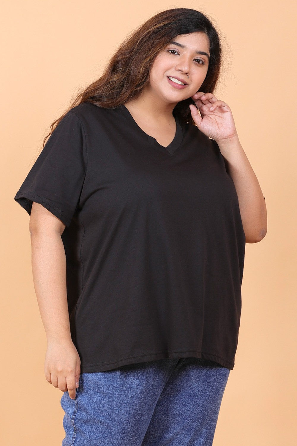 Black Solid T-Shirt