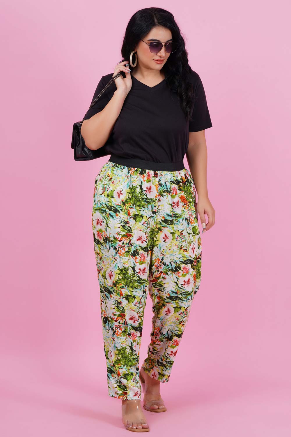 Plus Size Forest Print Peg Pant