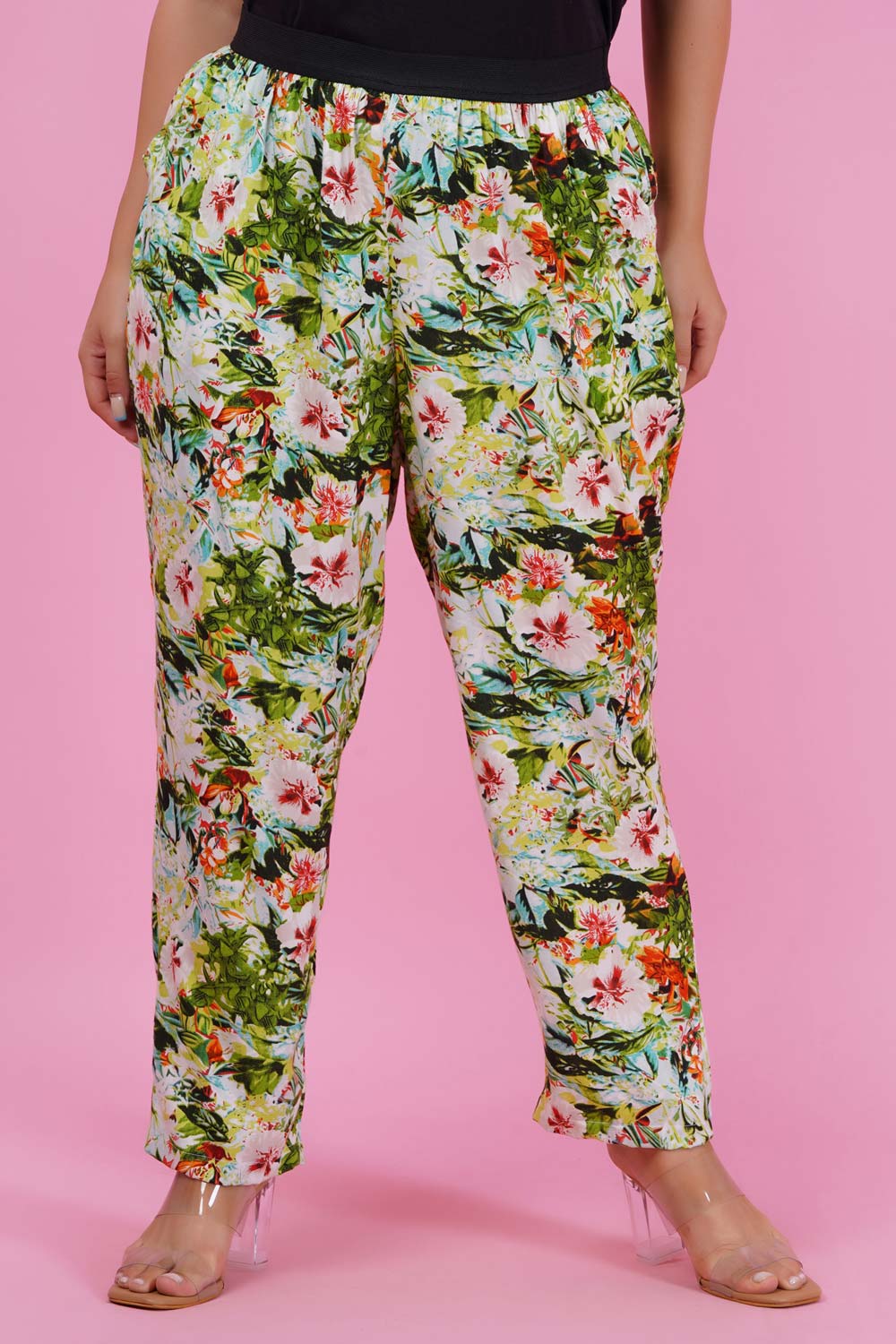 Plus Size Forest Print Peg Pant