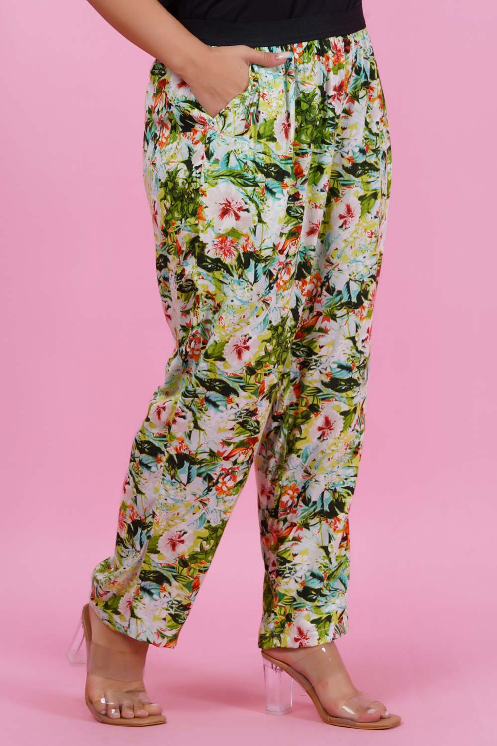 Plus Size Forest Print Peg Pant