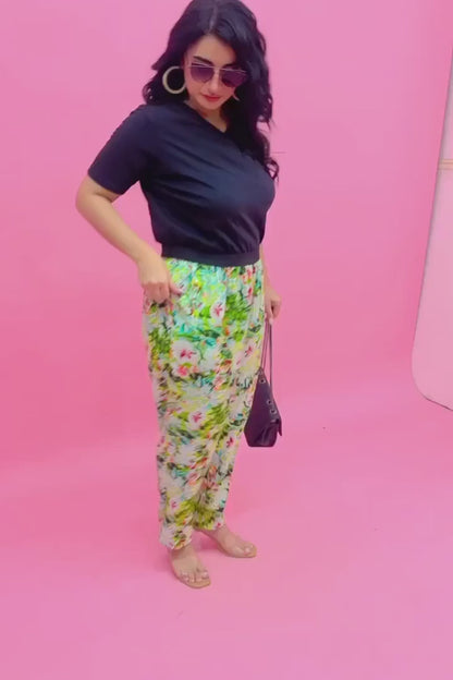 Plus Size Forest Print Peg Pant