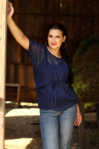 plus_size_blue_polka_dot_front_tie_top_lastinch_western_clothing_brand