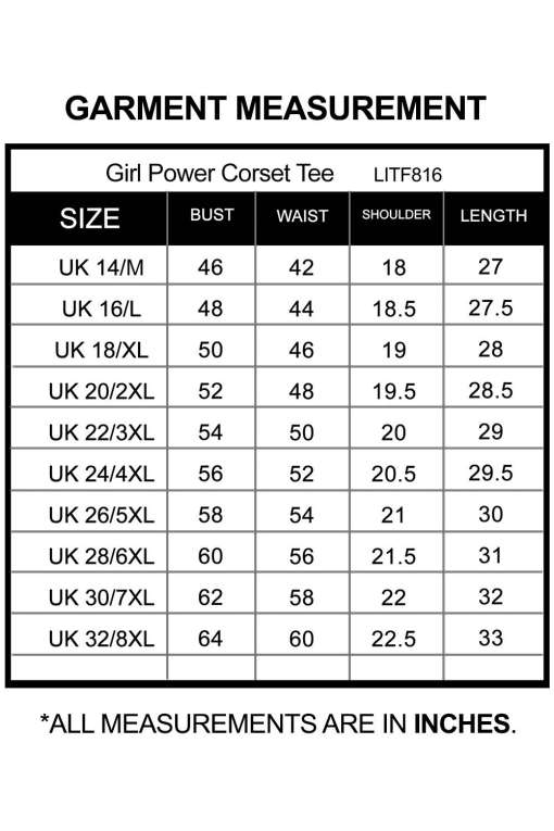 Girl Power Plus Size Corset Tshirt_LITF816