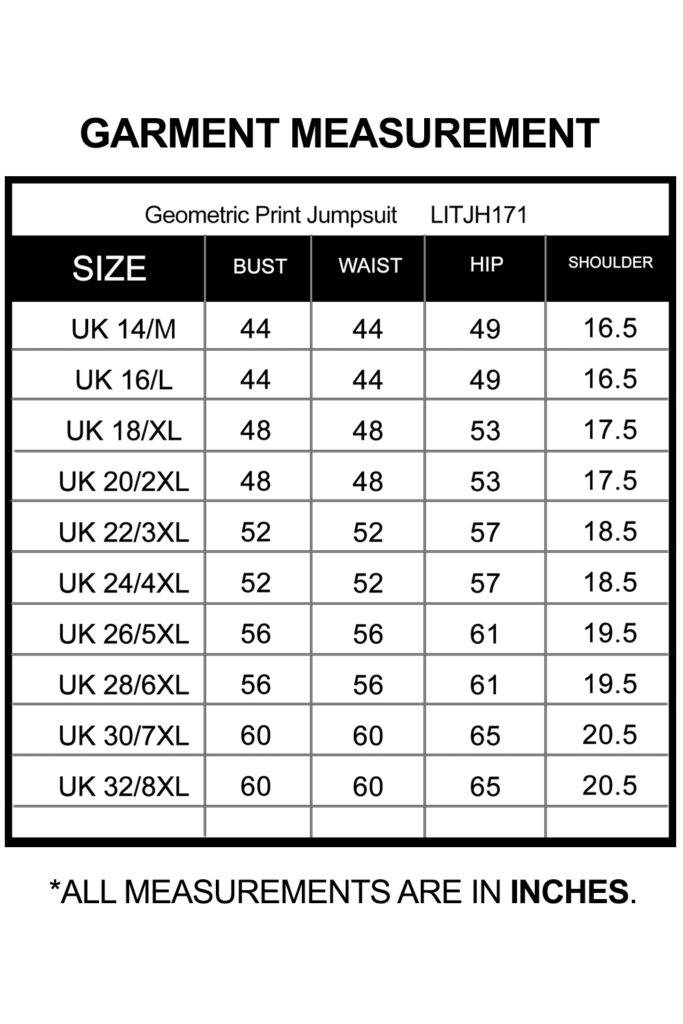 Blue Jumsuit-sizechart