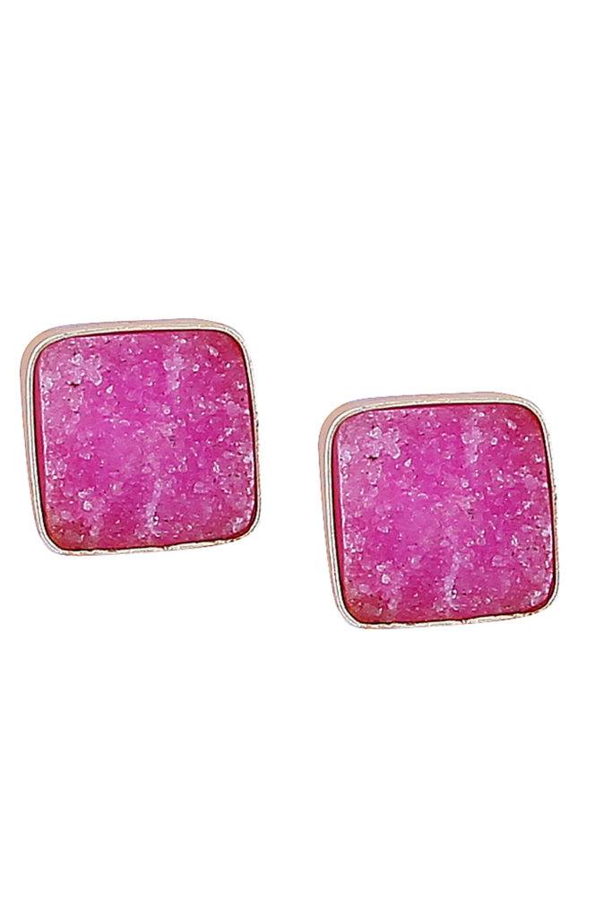 Rose Quartz Stones Stud