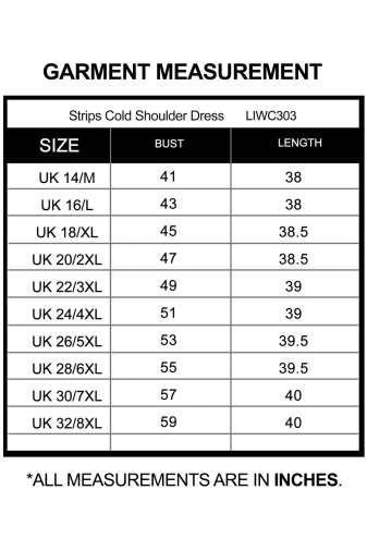 Plus SizeÂ Strips Cold Shoulder Dress-8