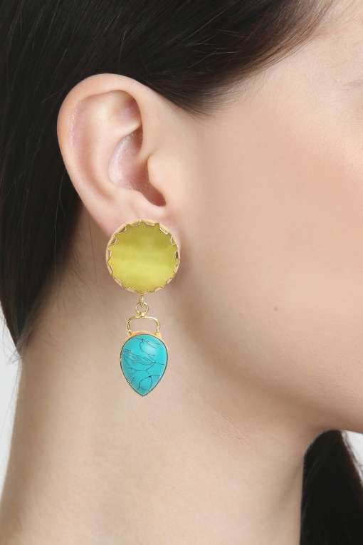 Natural Stones Statement Earrings-1