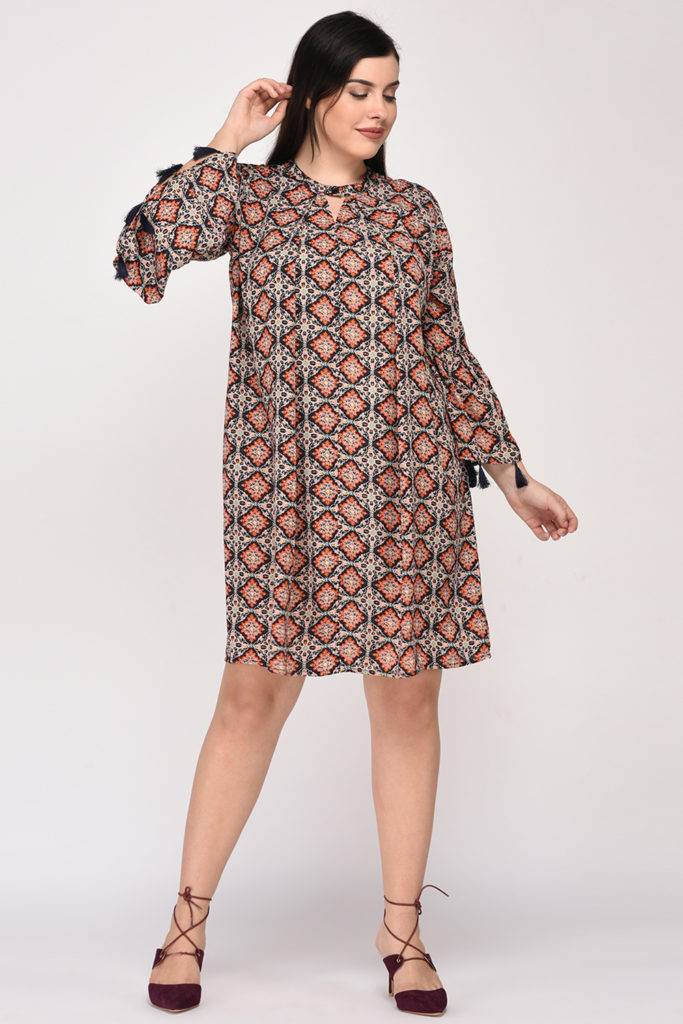 Plus SizeÂ Bohemian Layer Dress-3