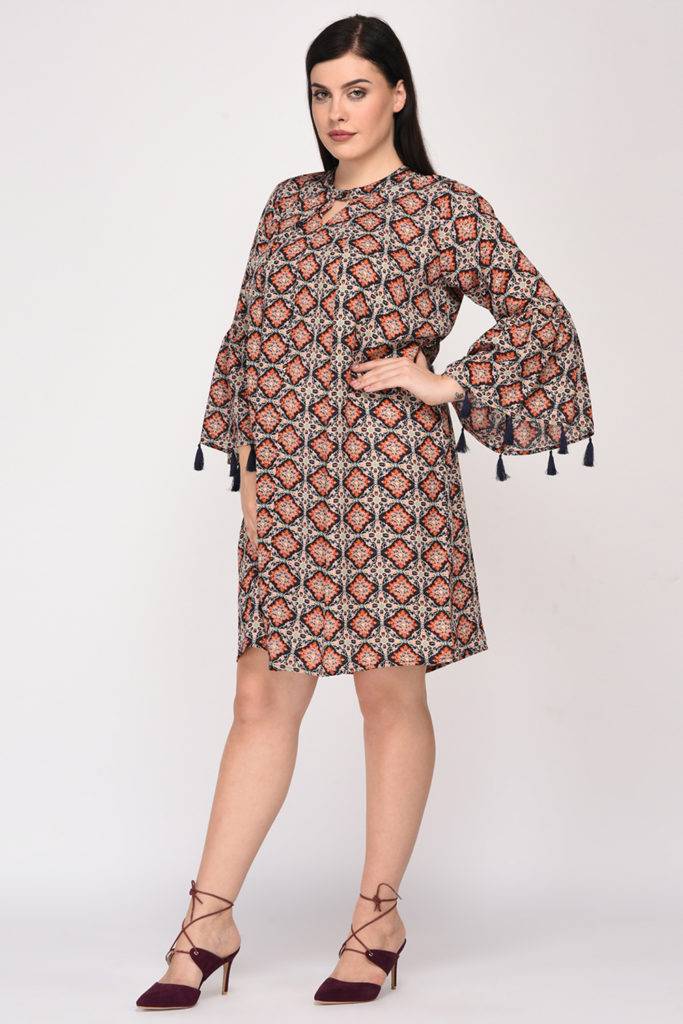 Plus SizeÂ Bohemian Layer Dress-4