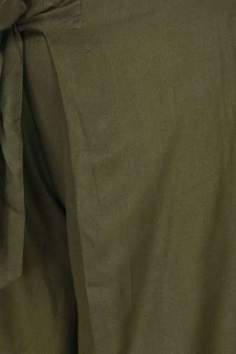 Plus Size Olive Green Trouser-4