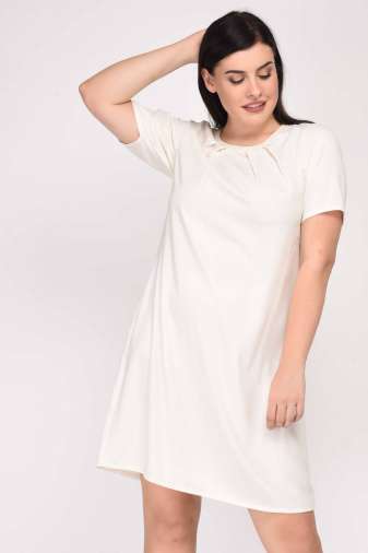 White Aline Beaded Dress