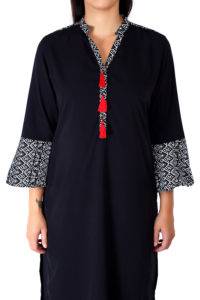 Monochrome Bell Sleeve Kurti1