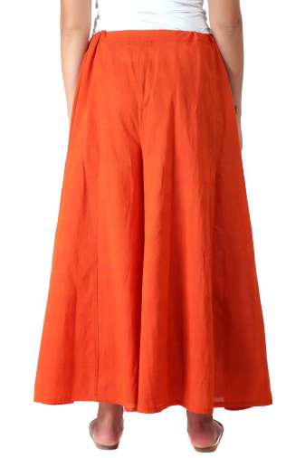 Orange Skirt Plazzo1