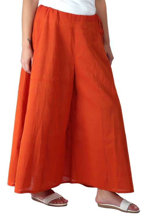 Orange Skirt Plazzo4
