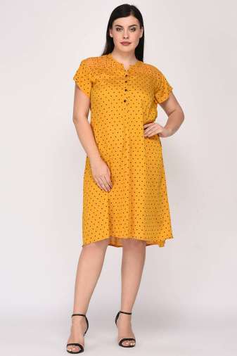 Mustard Cutwork Freestyle Dress7