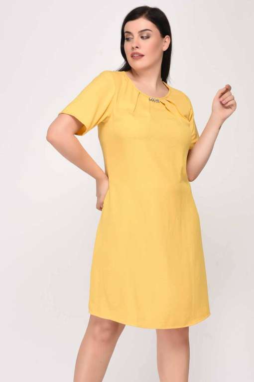 Yellow A-line Dress1