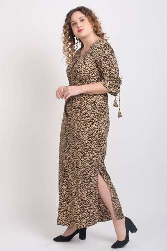 Leopard Print Maxi Dress4