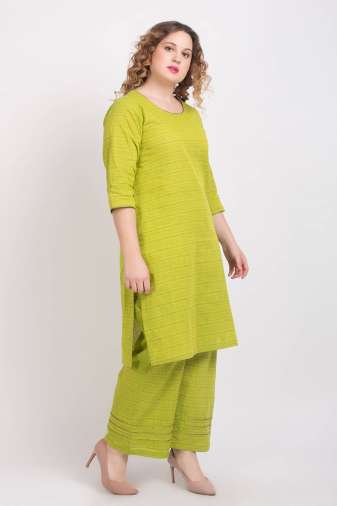 Solid Green Handloom Cotton Kurti5