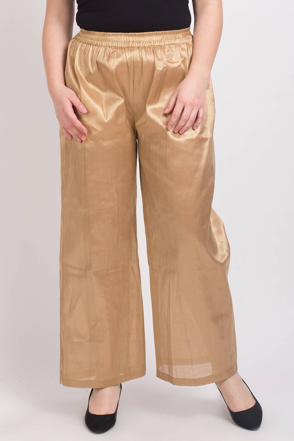 Buy ALAXENDER Wide Leg Pants for Women Elastic High Waist Palazzo Pants  (LEMON) Online at Best Prices in India - JioMart.