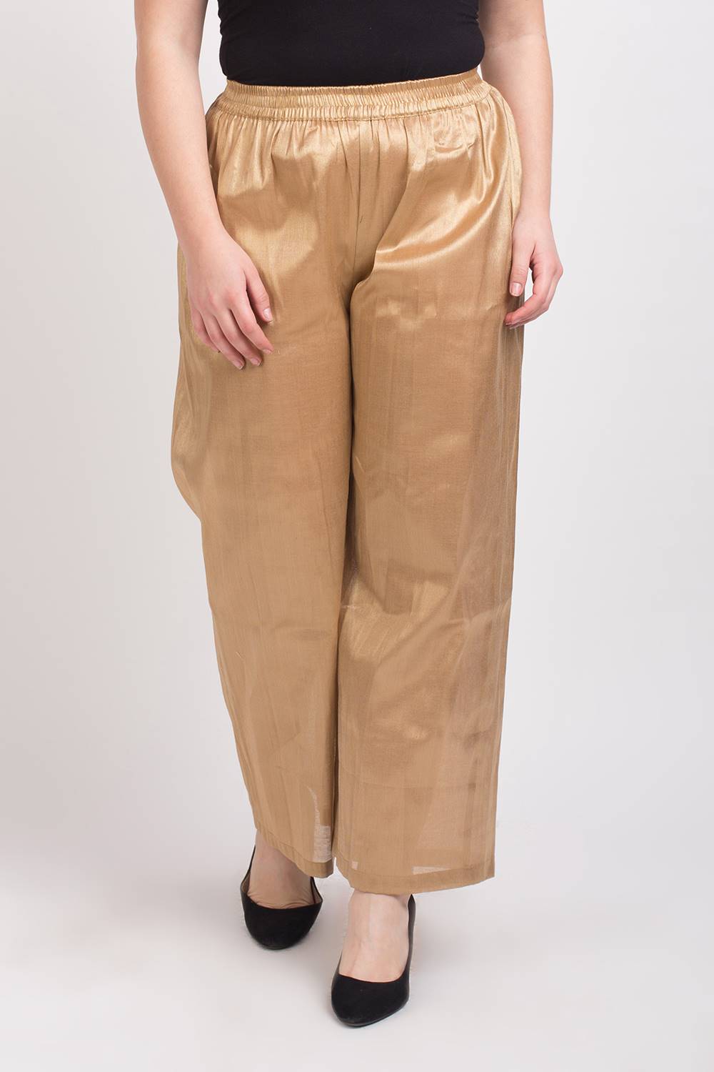 Ethnic Copper Gold Palazzo Pants for Women | Brown | Split-Skirts-Pants,  Printed