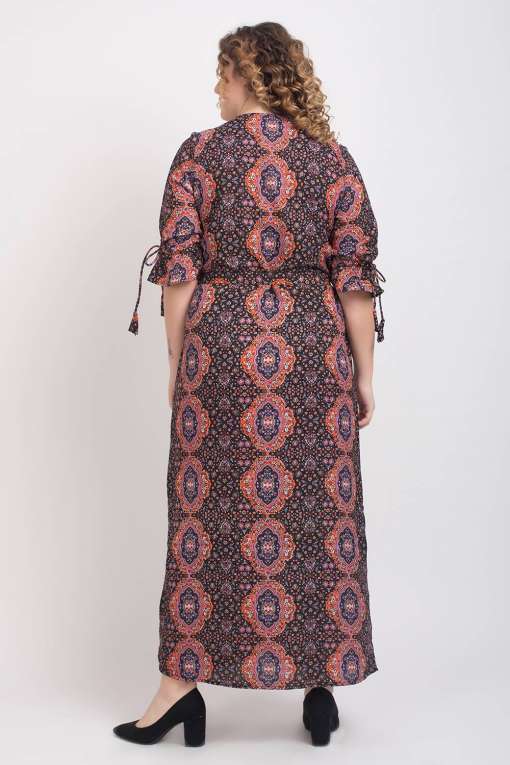 Brown Front Open Maxi Dress7