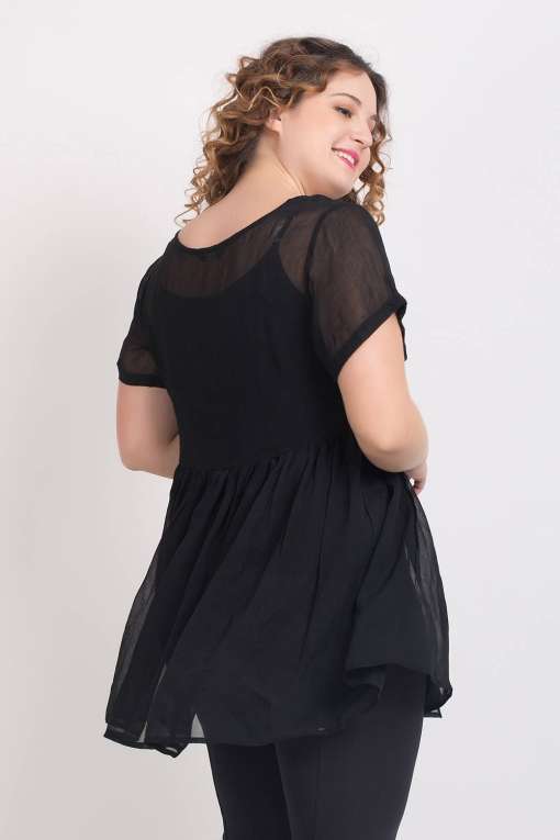 BLACK EMBROIDERED TUNIC25