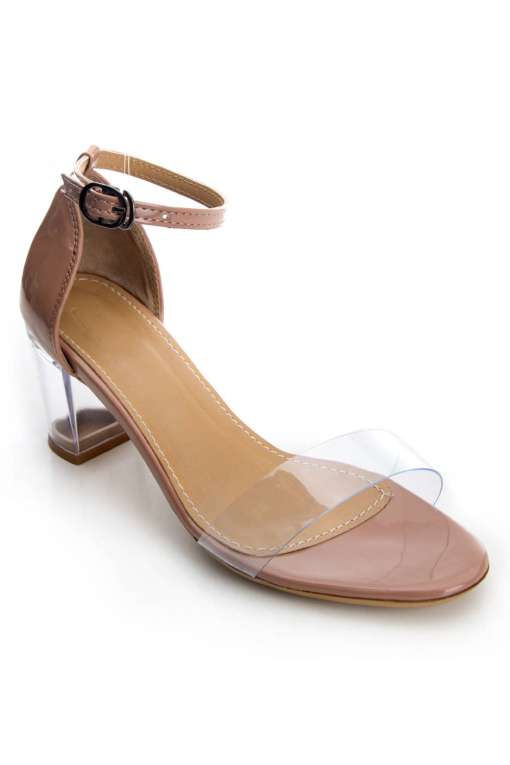 Perspex Block Heel Sandals1