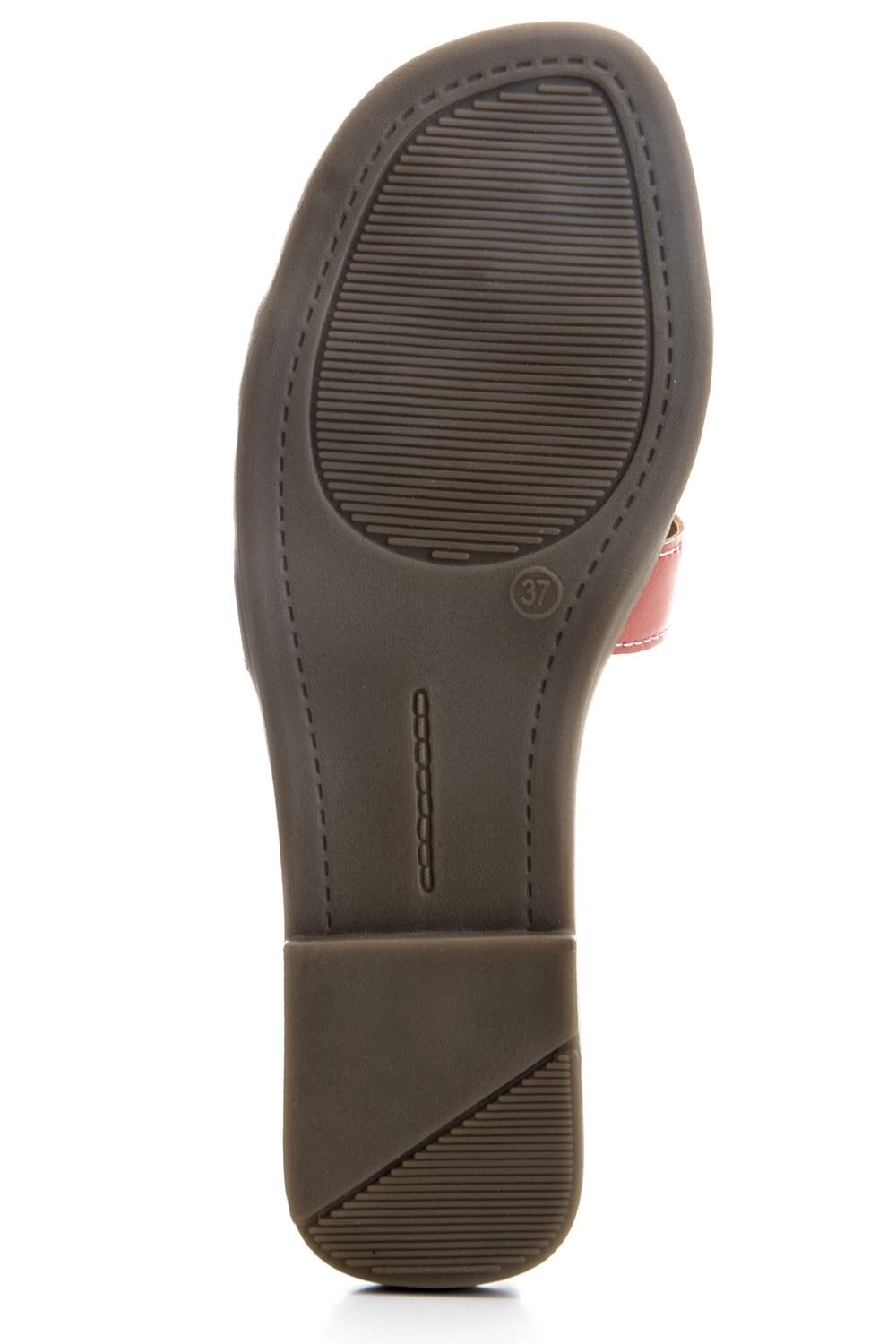 Pink H-Shape Detail Flat Sandals5