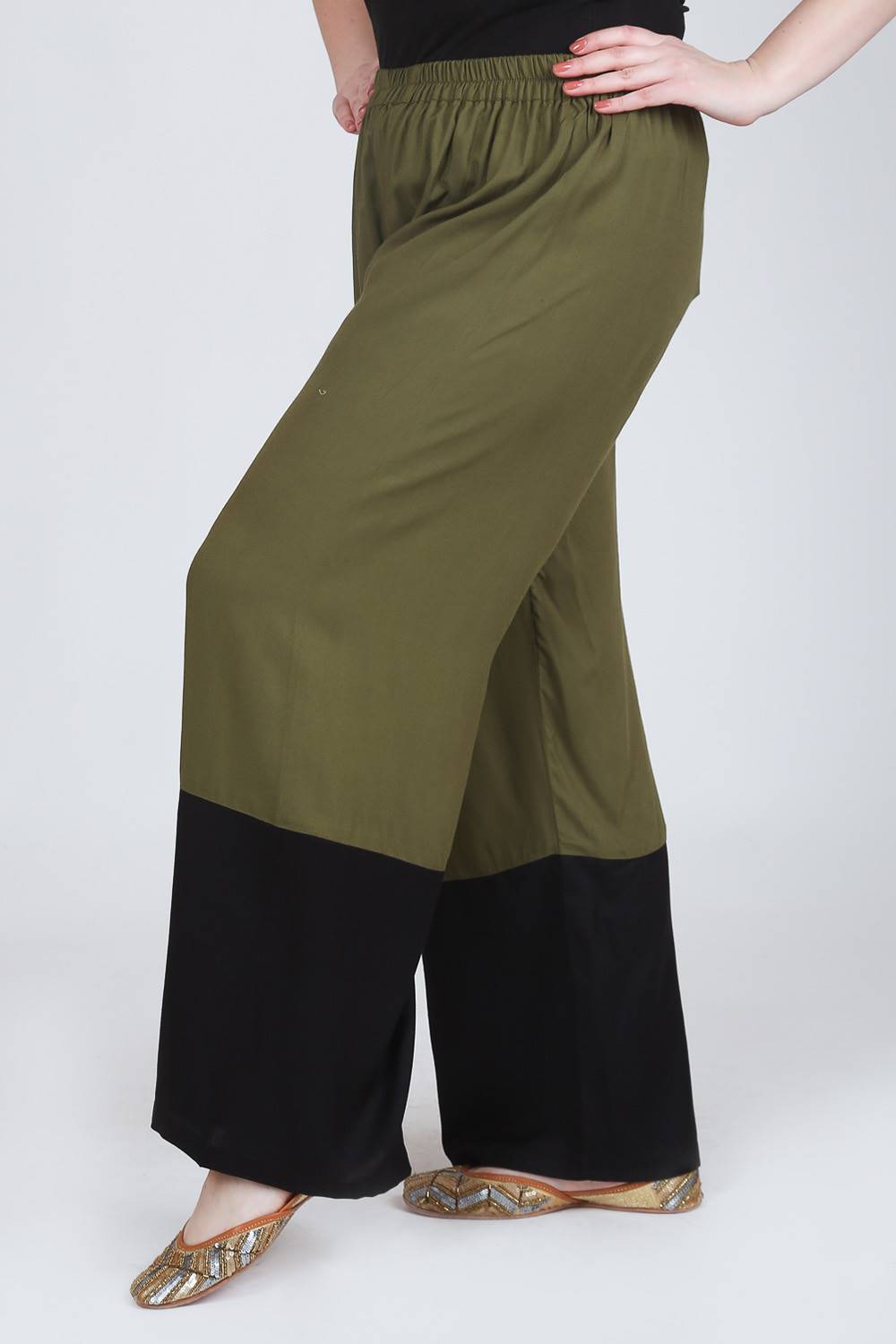 Buy GO COLORS Black Womens Solid Palazzo Pants | Shoppers Stop
