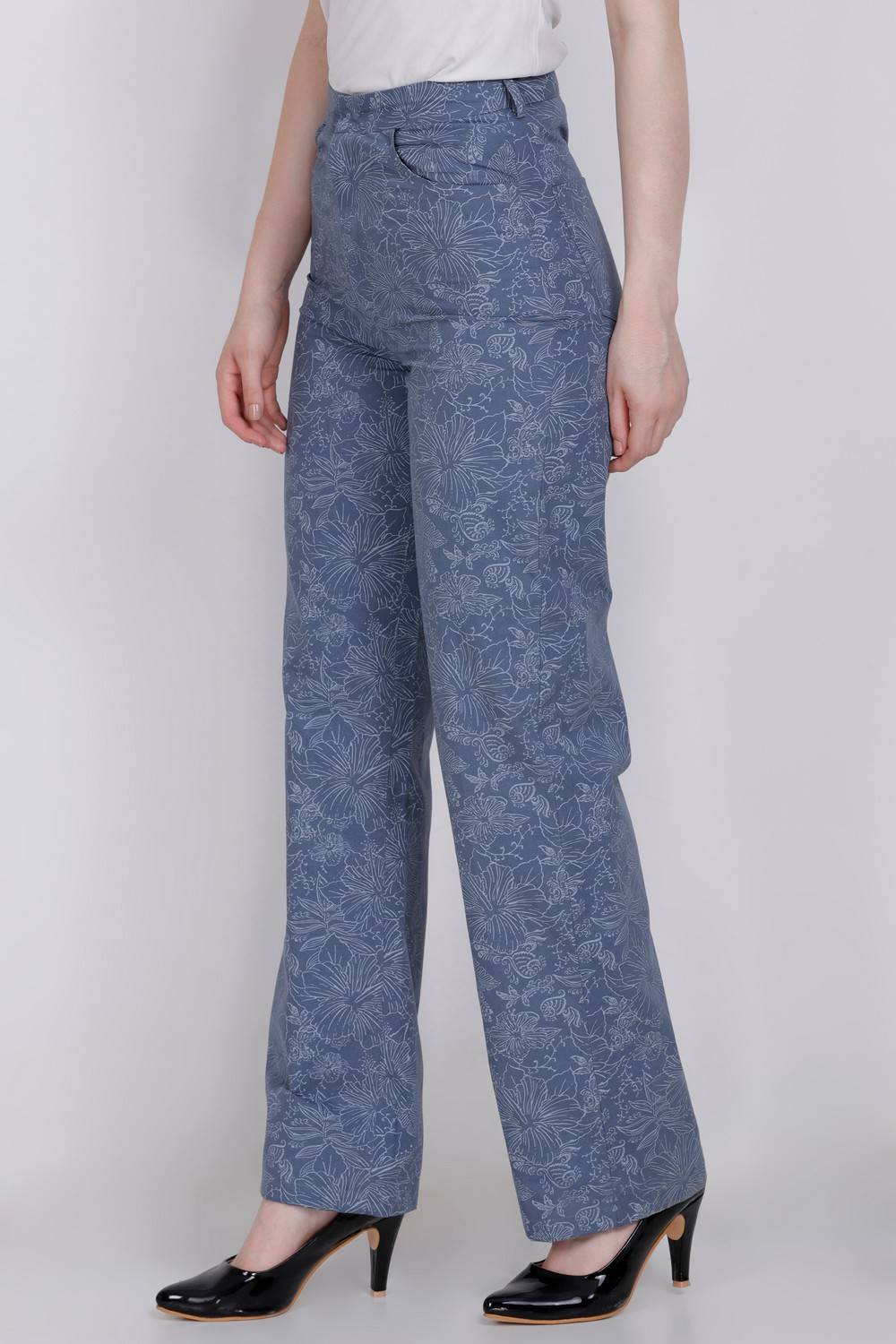 LASTINCH All Sizes Blue Printed Trouser XXS-8XL