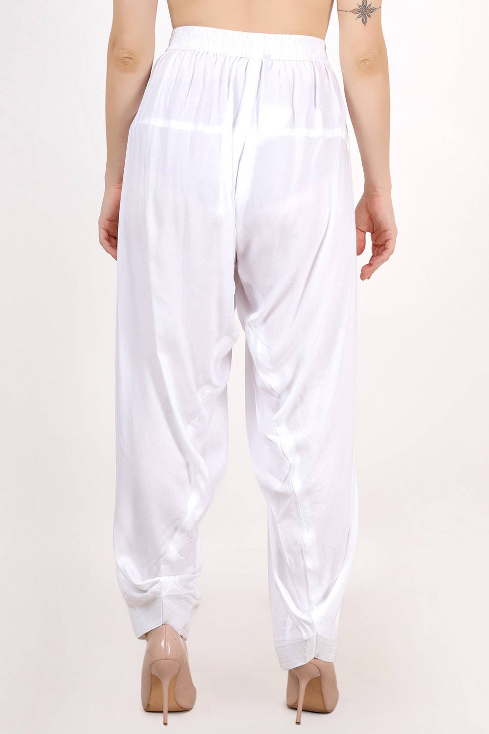 Lastinch Women's Plus Size White Patiala Salwar, White, 58 price in Saudi  Arabia
