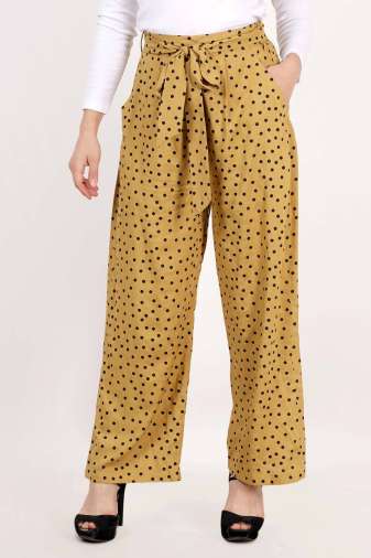 Polka Dot Pleated Trouser with Belt