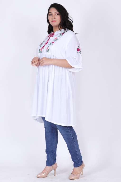 White Embroidered Tunic