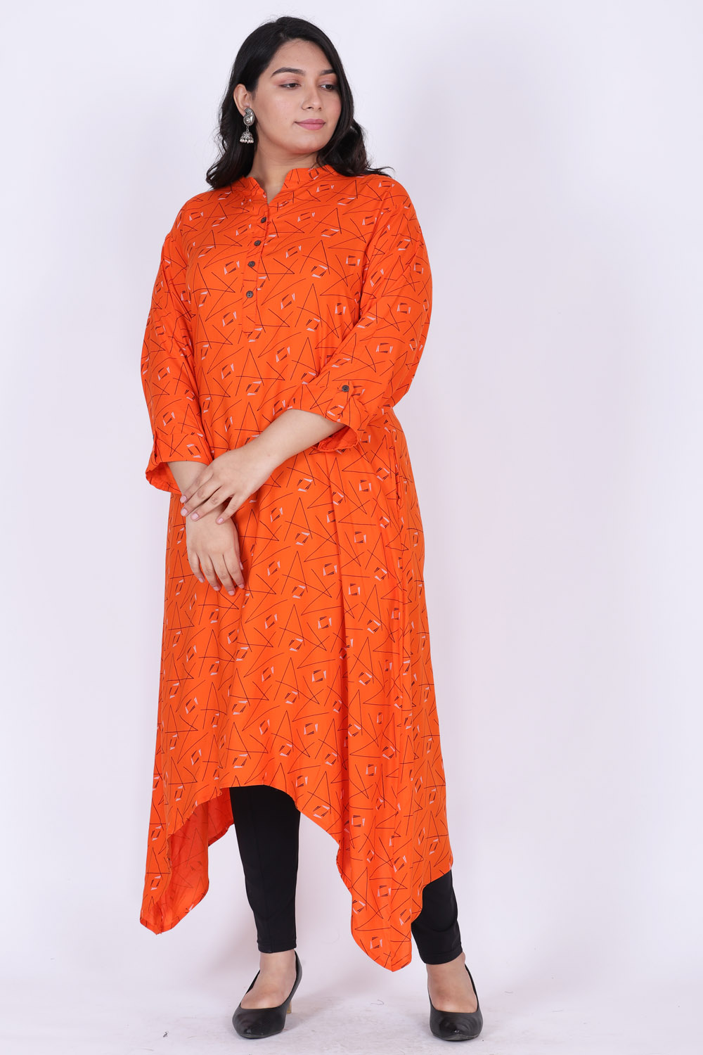 Aggregate more than 202 orange color long kurti