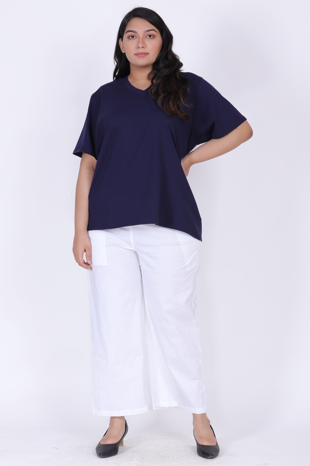 Buy online White Cotton Pant for women and girls at best price at bibain   BOTTOMW14907SS22WHT