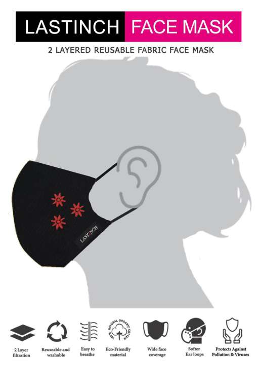 Fresh Love Embroidered Protective Face Mask