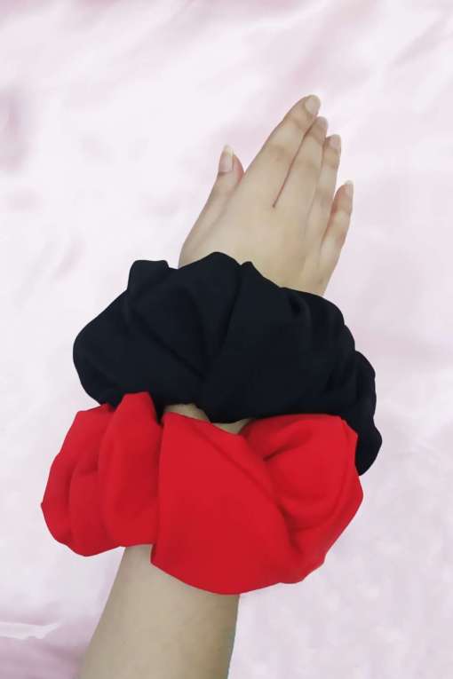 Red and Black Joyful Scrunchies