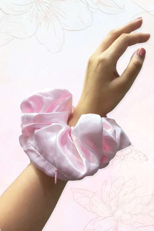 Pink Candy Scrunchie With Pockets