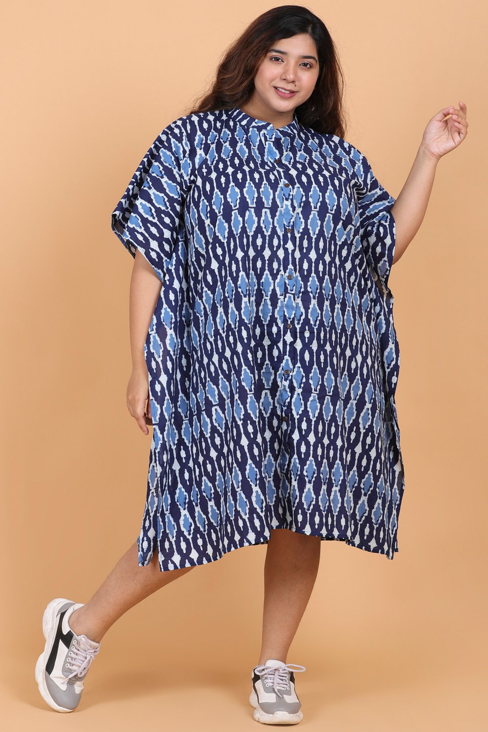 Plus Size Elegant Kaftan Dress Women's Plus Colorblock - Temu