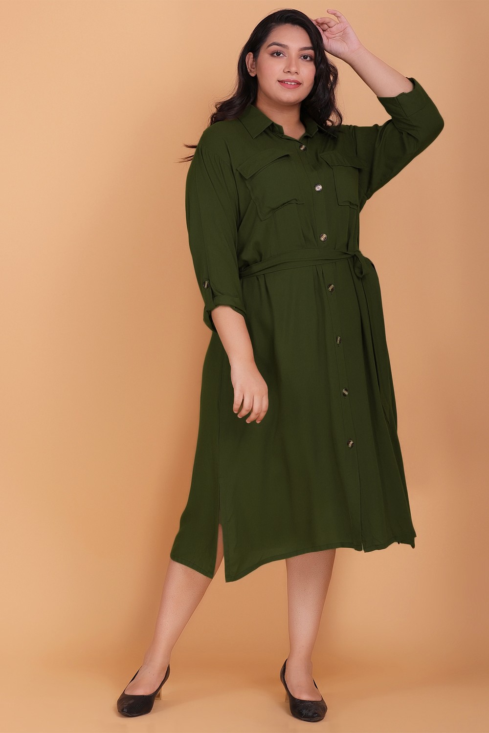 Jersey Slip Dress - Olive green - Ladies | H&M US