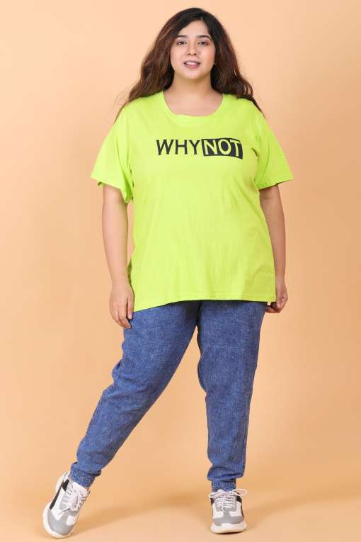 Neon Green Solid T-Shirt