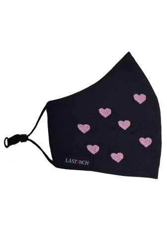 Little Hearts Embroidered Protective Face Mask